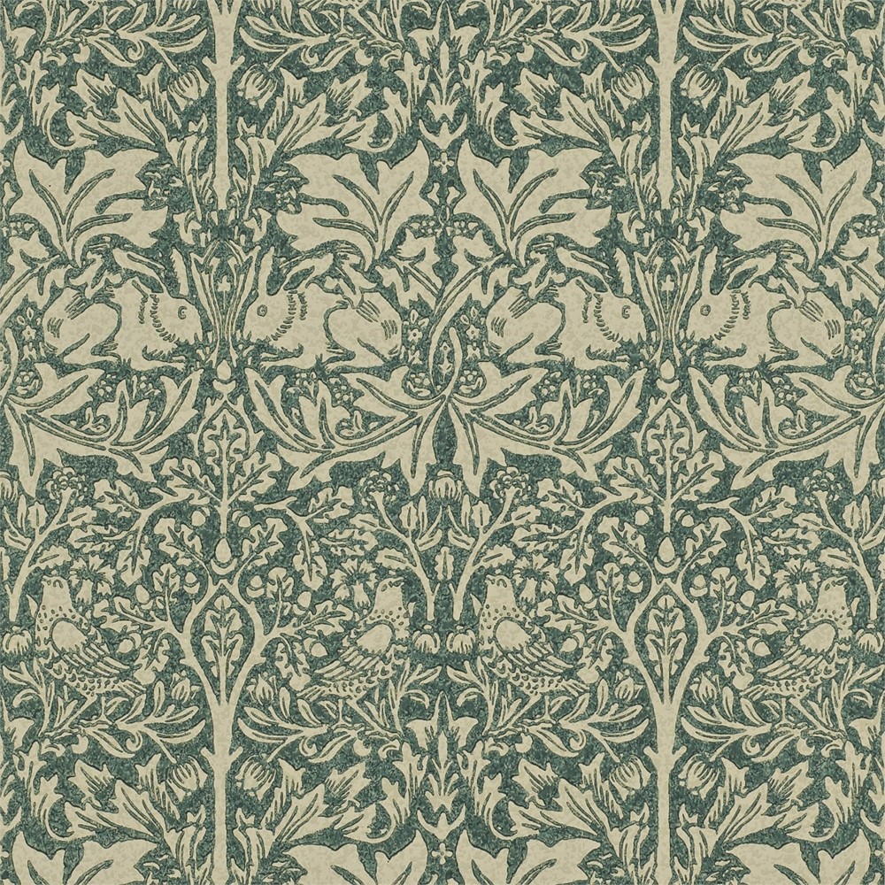 Brer Rabbit Wallpaper 102 by Morris & Co in Forest Manilla